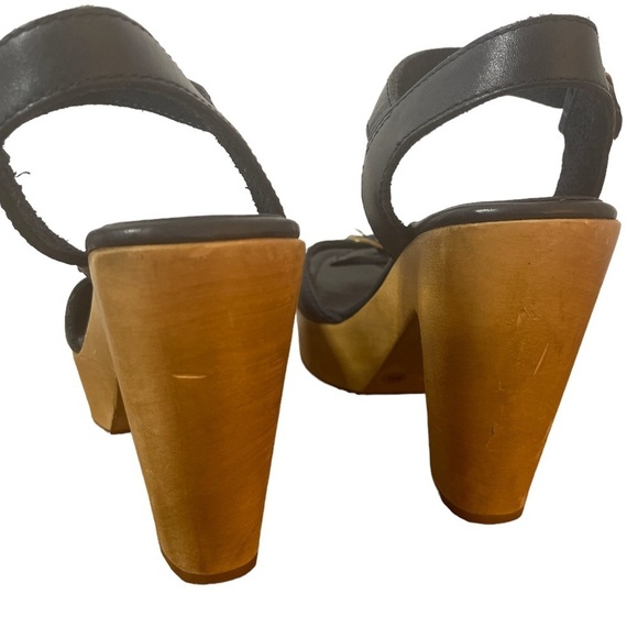 Madewell Sandals Wooden Platform Block Heel - Picture 7 of 9